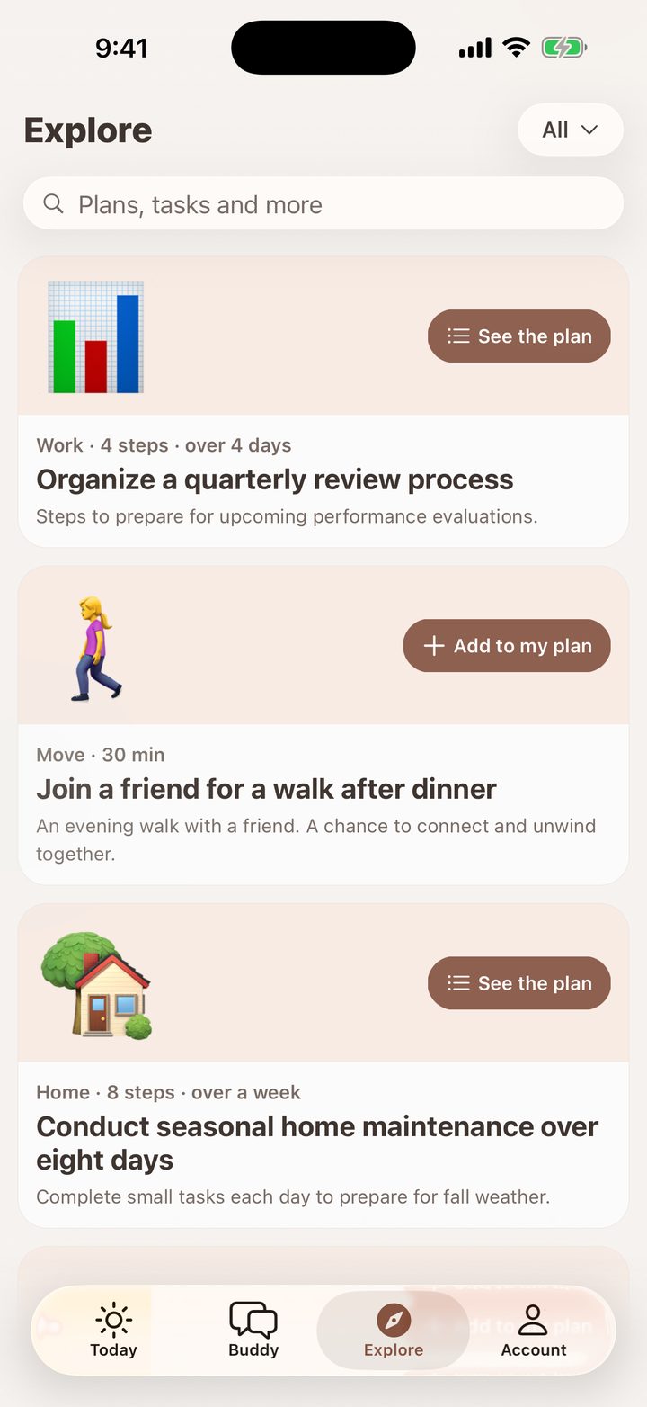 Explore shelf of ready made plans